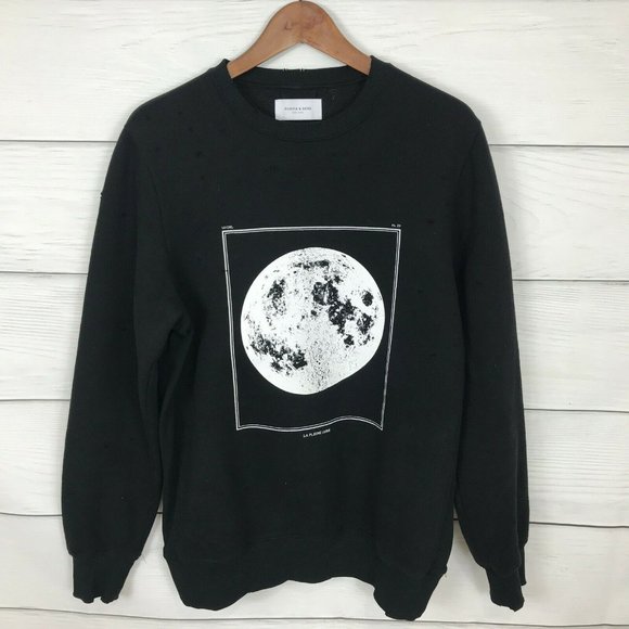Ovadia & Sons Other - Ovadia & Sons Black Moon Distressed Sweatshirt M